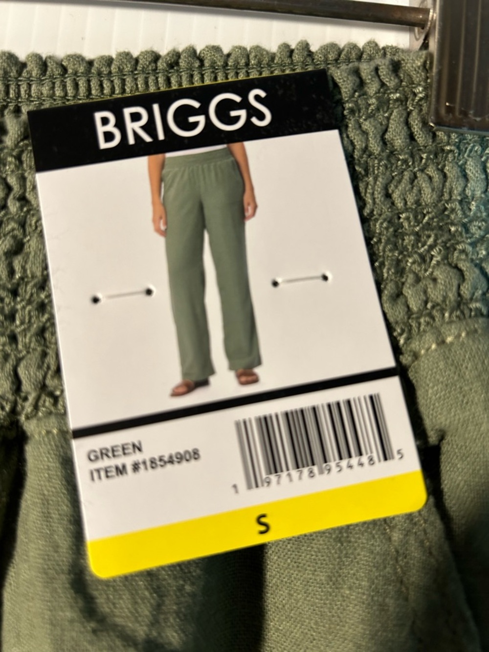Green Linen Rayon pull on pants small NWT